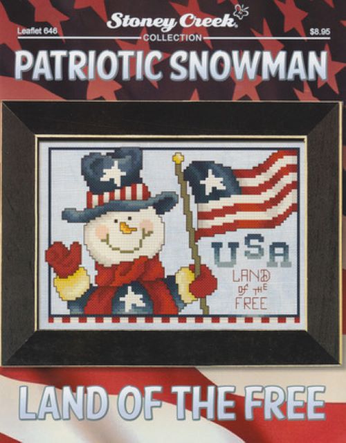 Land Of The Free - Patriotic Snowman - Cross Stitch Kit