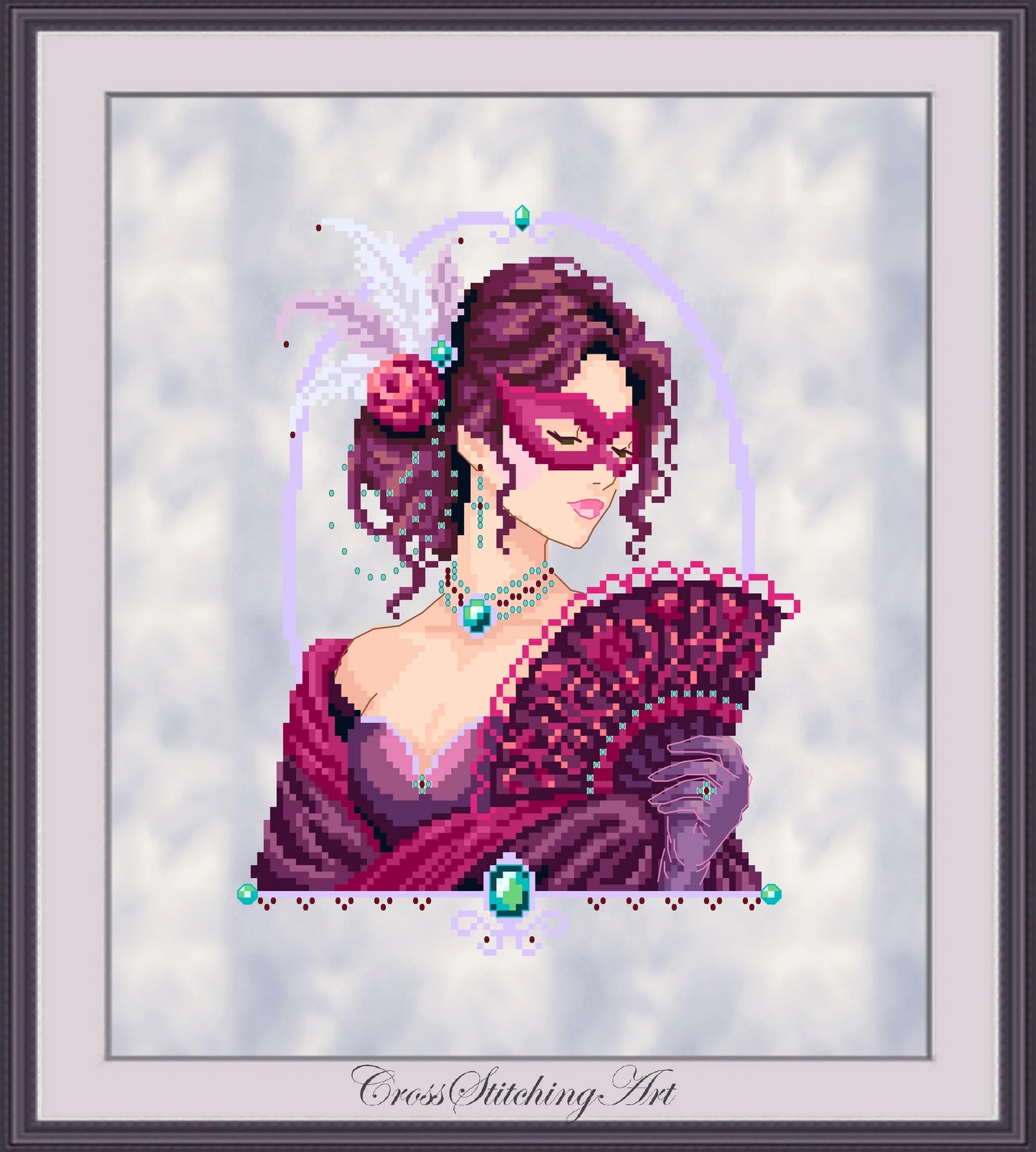 SALE! Fiora, the Venetian Rose by Cross Stitching Art design