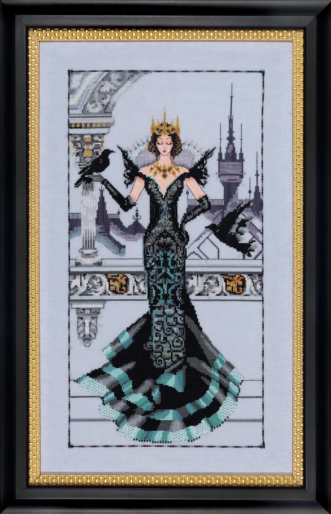 COMPLETE XSTITCH MATERIALS "THE RAVEN QUEEN MD139" by Mirabilia