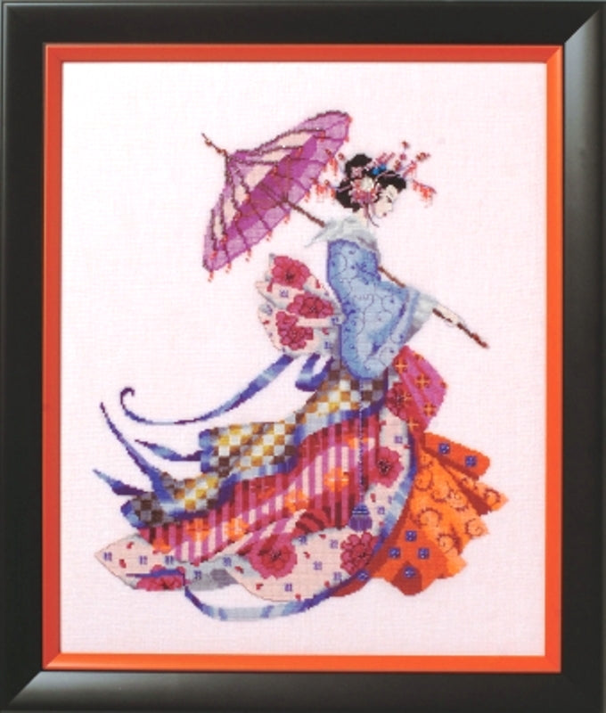 COMPLETE XSTITCH MATERIALS "MISS CHERRY BLOSSOM MD153" by Mirabilia