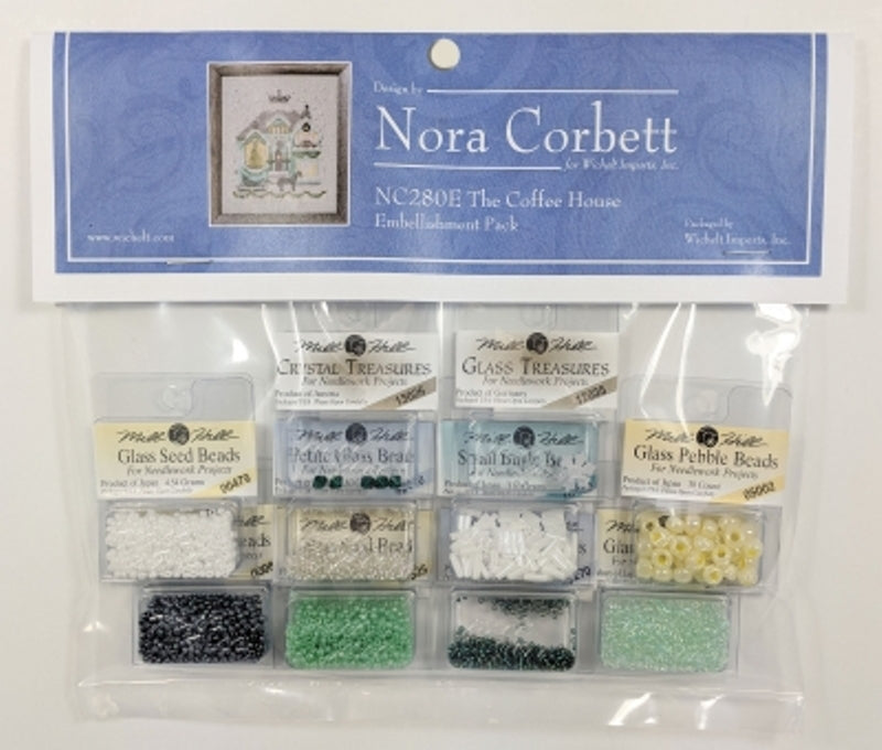 COMPLETE XSTITCH MATERIALS "THE COFFEE HOUSE NC280" by Nora Corbett