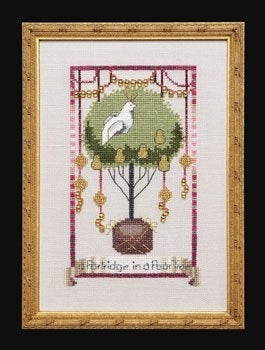 COMPLETE XTITCH MATERIALS "NC141 PARTRIDGE IN A PEAR TREE" by NORA CORBETT