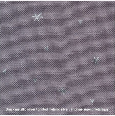 32 COUNT BELFAST SPARKLED PRINTED - DARK GREY/BRUSHED SILVER 18 x 27