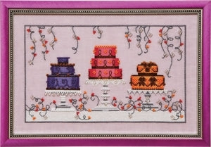 COMPLETE XSTITCH MATERIALS "NC182 GARDEN PARTY CAKES" by NORA CORBETT