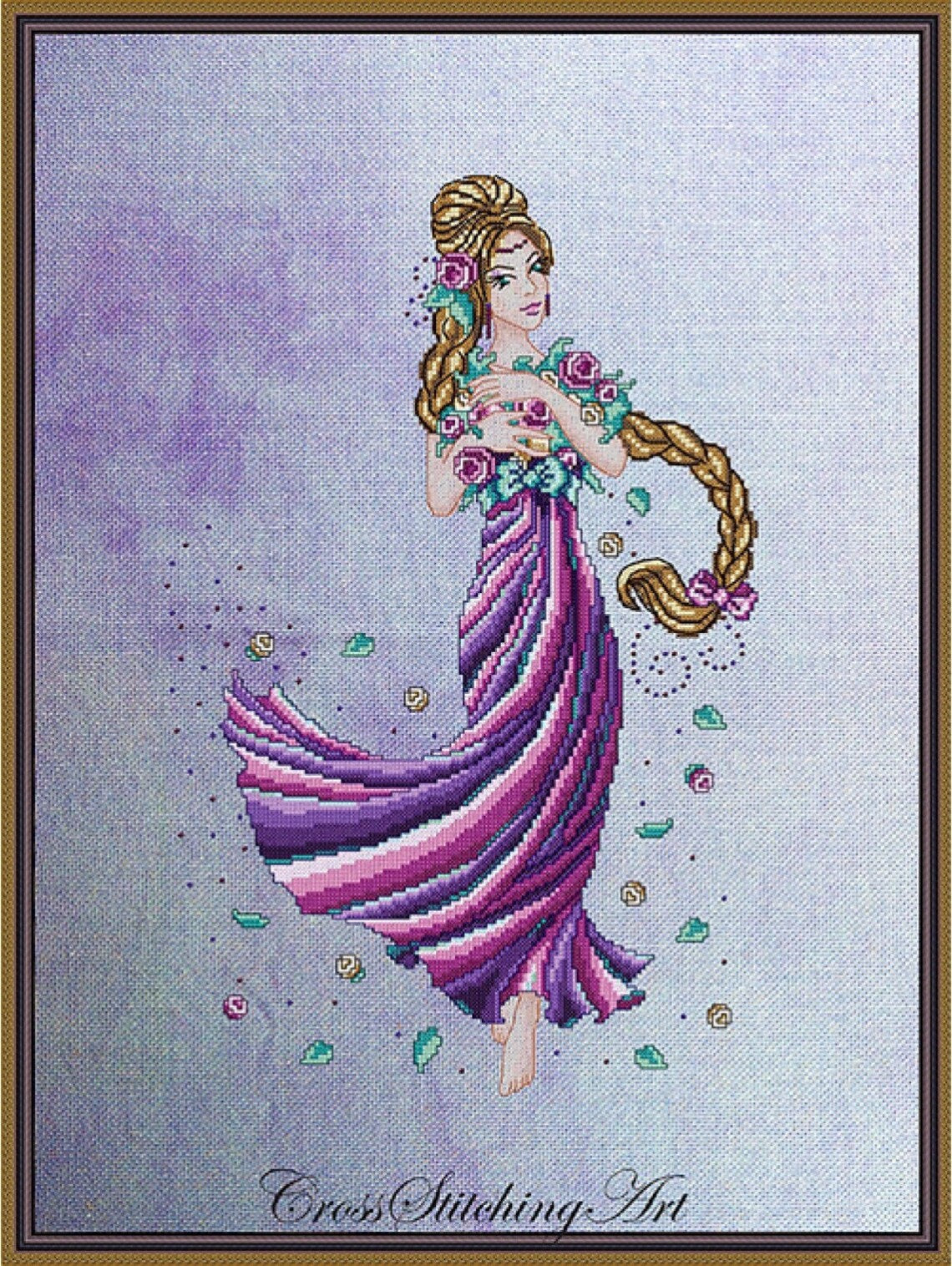 COMPLETE XSTITCH MATERIALS "RAPUNZEL" by CROSS STITCHING ART DESIGNS