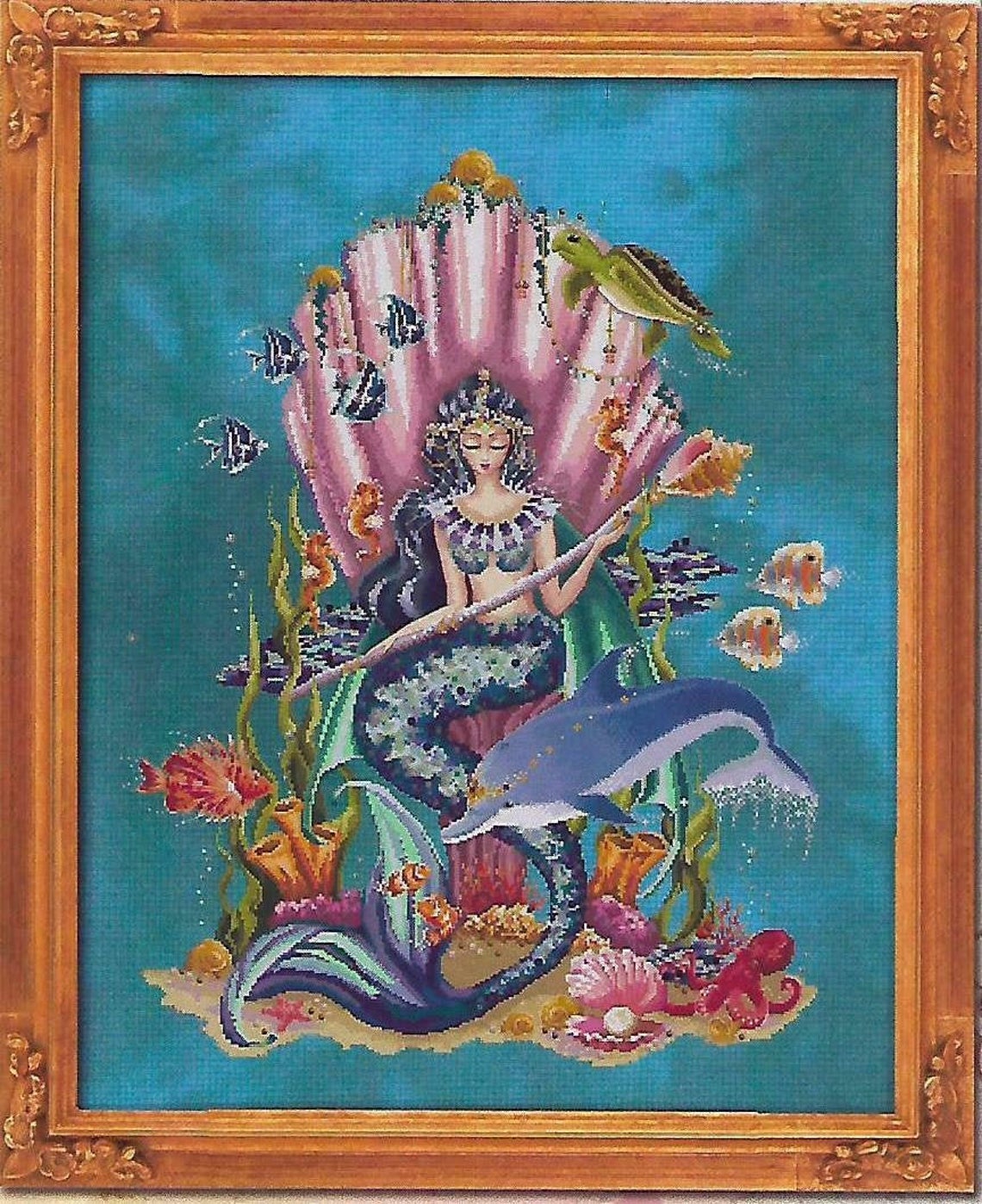 Complete Xstitch Materials "AMPHITRITE, QUEEN GODDESS of the Sea" by Bella Filipina