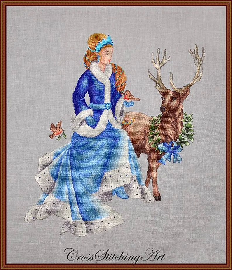 Complete Xstitch Materials WINTER FAIRY TALE by Cross stitching Art Design