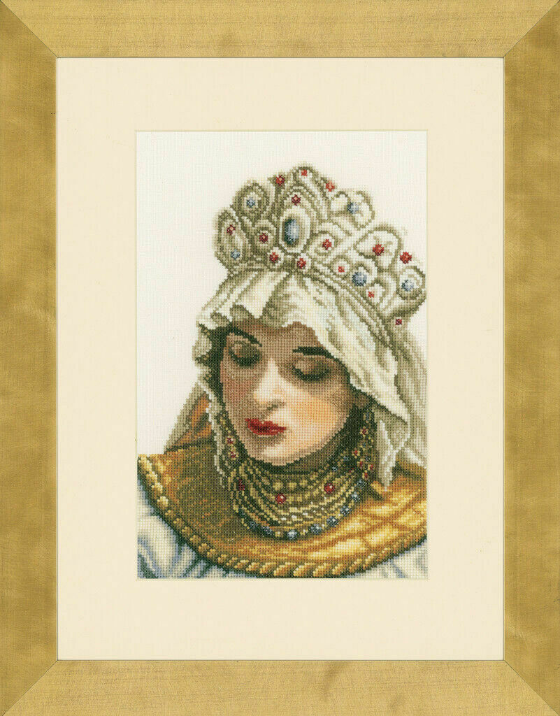 RUSSIAN BRIDE - COUNTED XSTITCH BY LANARTE with 27 Count LINEN