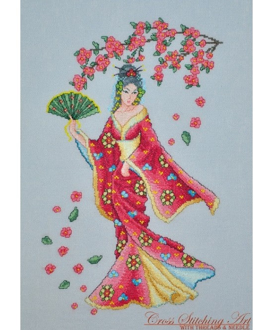 COMPLETE XSTITCH MATERIALS "SAKURA BLOOSOM" BY Cross Stitching Art Design