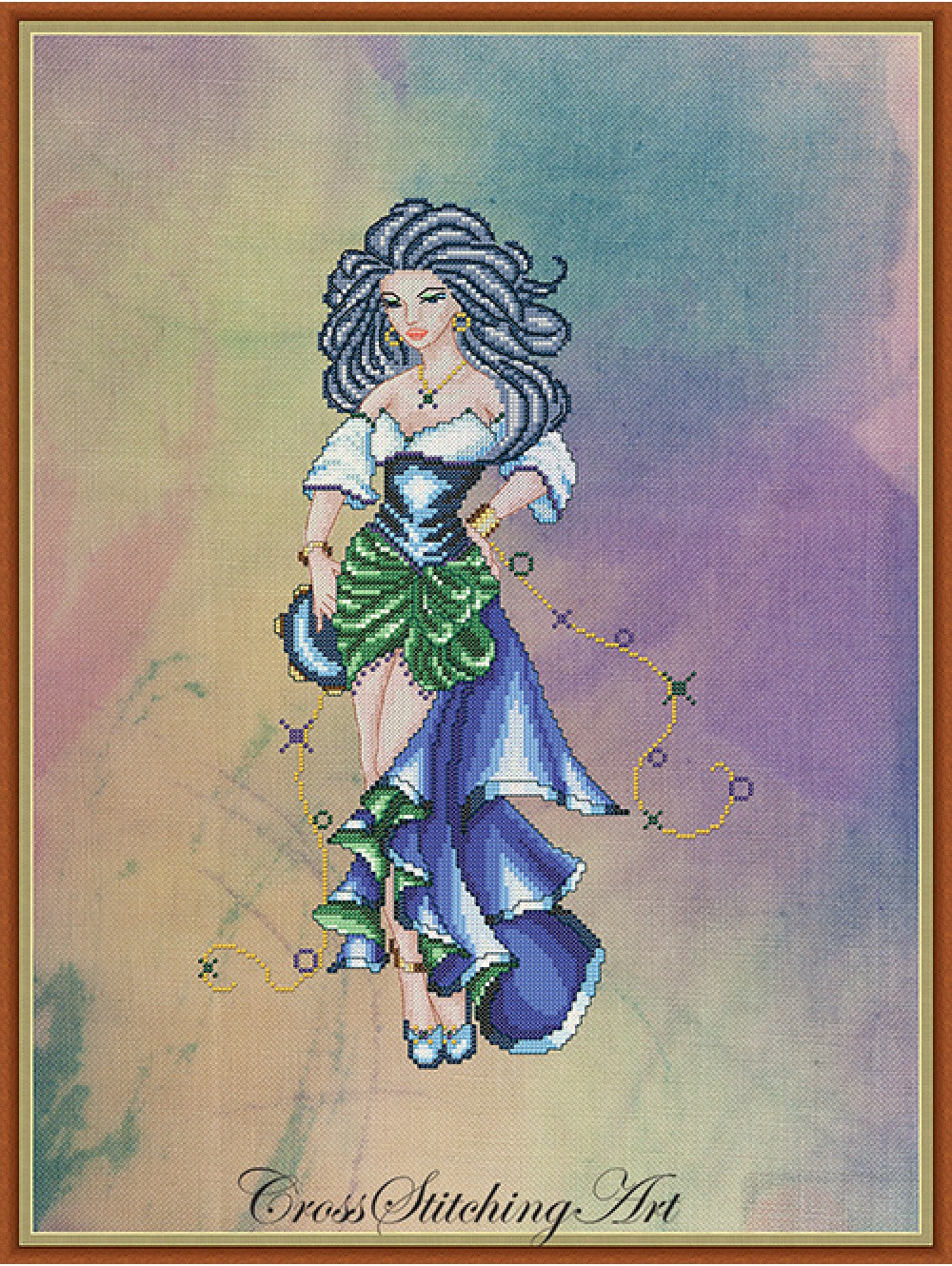 COMPLETE XSTITCH MATERIALS "THE DANCE OF EZMERALDA" by CROSS STITCHING ART DESIGNS