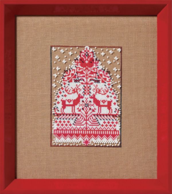 NC365 Red Tree Christmas Fair Isle Red Collection by Nora Corbett
