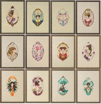 Set of 12 Complete Pattern ZODIAC GIRLS SERIES by Nora Corbett