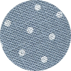 32 COUNT LINEN BELFAST - BLUE WITH WHITE POINTS 18 x 27