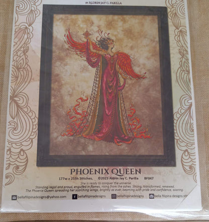 SALE! Complete Xstitch Materials BF047 PHOENIX QUEEN by Bella Filipina