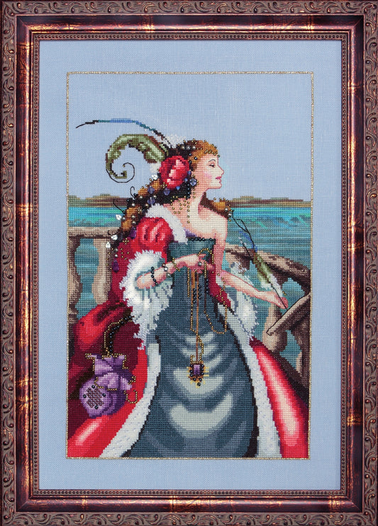 COMPLETE XSTITCH MATERIALS "THE RED LADY PIRATE MD113" by Mirabilia