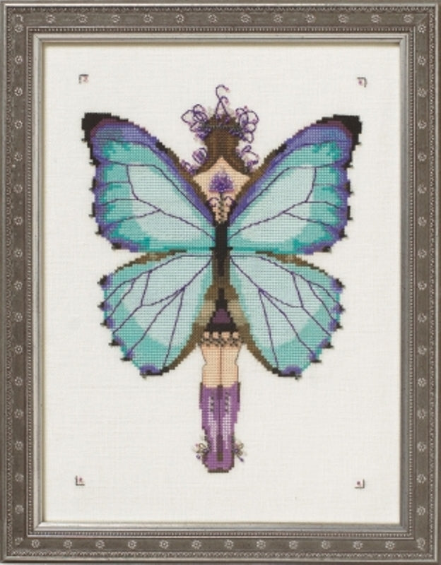 COMPLETE XSTITCH MATERIALS "MISS AURORA MORPHO NC244" by Nora Corbett