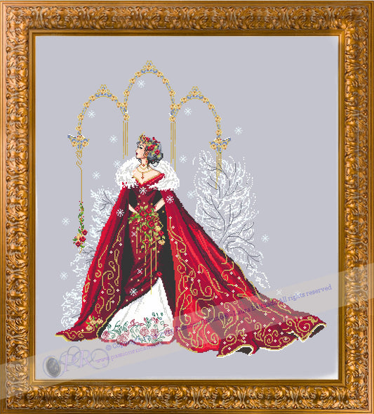 Chart N Mh Beads + Rainbow Gallery Threads - "RL51 HOLIDAY QUEEN" by Passione Ricamo