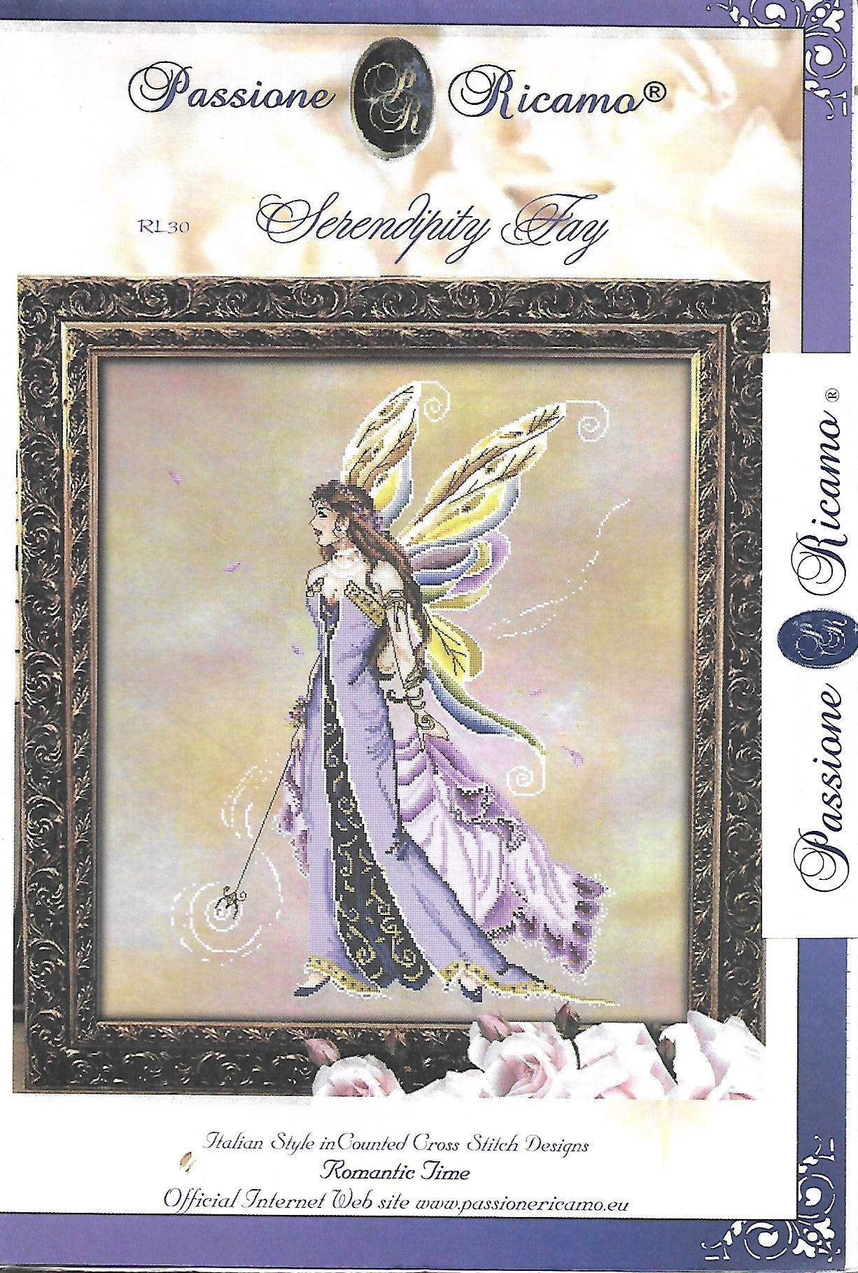 COMPLETE XSTITCH MATERIALS "SERENDIPITY FAY with LINEN " by Passione Ricamo