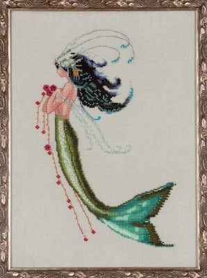 COMPLETE XSTITCH MATERIALS "MERMAID VERDE LA PETITE MERMAIDS" by NORA CORBETT