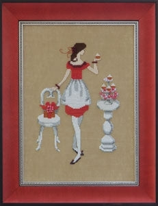 COMPLETE XSTITCH MATERIALS "NC170 RED SUGAR -RED LADIES COLLECTIONS" by NORA CORBETT