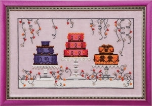 COMPLETE XSTITCH MATERIALS  "NC182 GARDEN PARTY CAKES" by NORA CORBETT