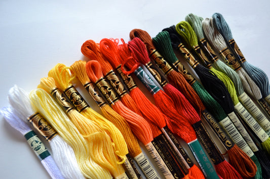 SALE! 100 PCS. EMBROIDERY FLOSS (CROSS STITCH THREAD) - DMC ART 117