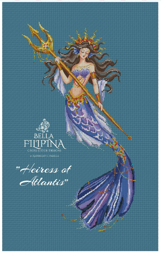 COMPLETE XSTITCH MATERIALS "HEIRESS OF ATLANTIS" by BELLA FILIPINA