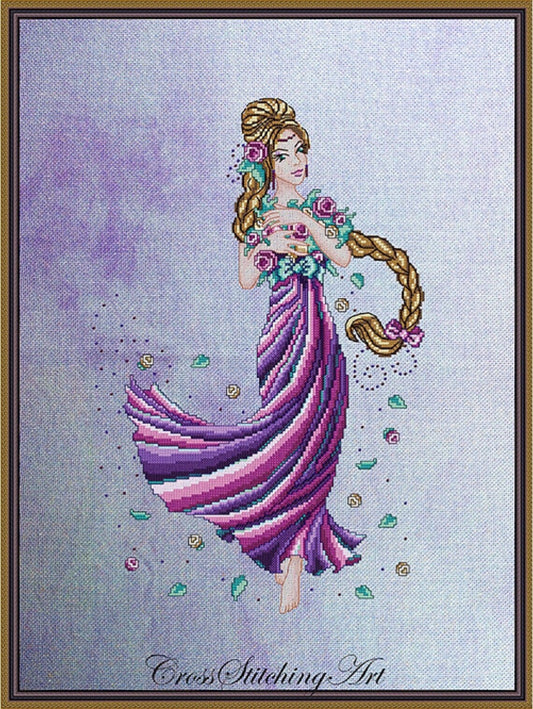 COMPLETE XSTITCH MATERIALS "RAPUNZEL" by CROSS STITCHING ART DESIGNS