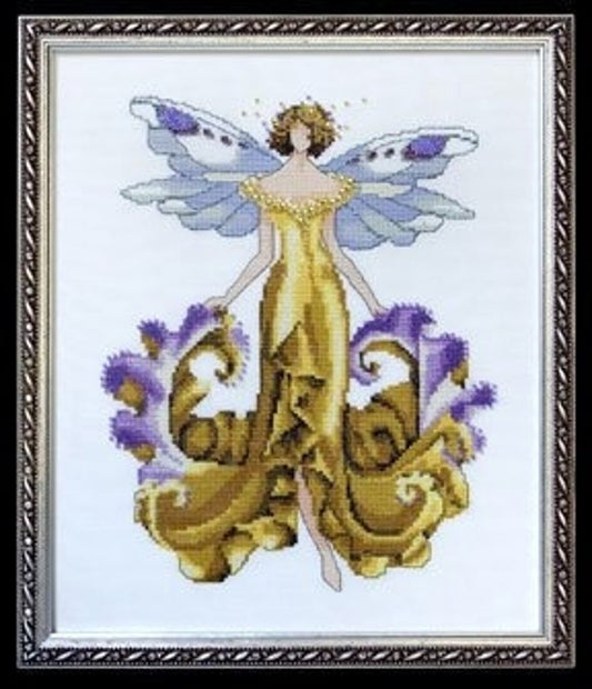 CHART AND EMBELLISHMENT + SPECIAL THREADS - "IRIS" - Pixie Couture Collection NC125
