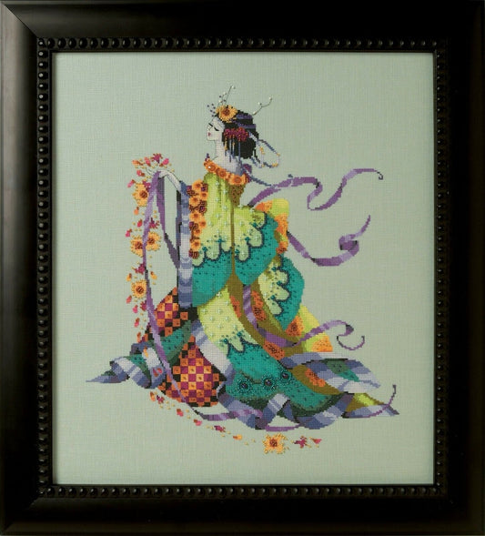 Complete Xstitch Materials MD170 "MISS DANCING FLOWER" by Mirabilia Design