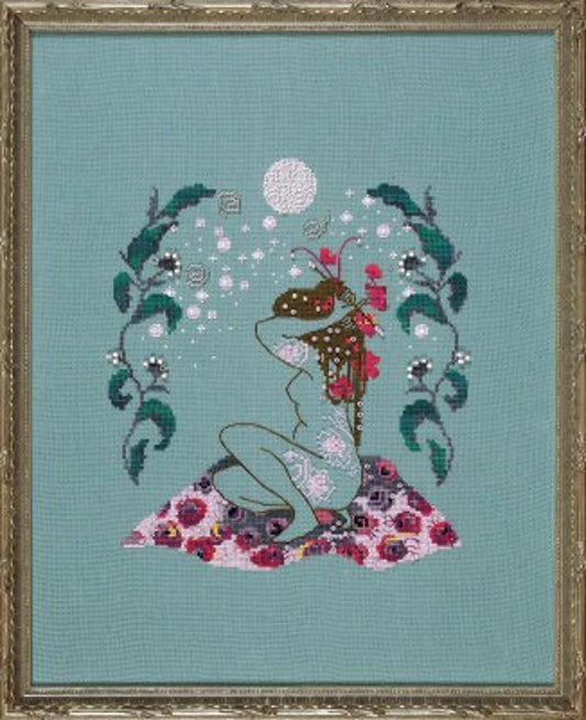 SALE! Complete Xstitch Materials NC341 MOON GLOW by Nora Corbett