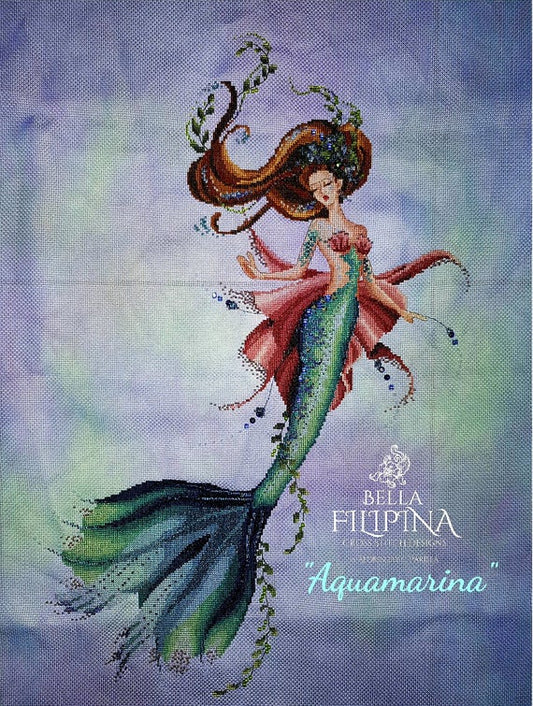 COMPLETE XSTITCH MATERIALS "AQUAMARINA" by BELLA FILIPINA