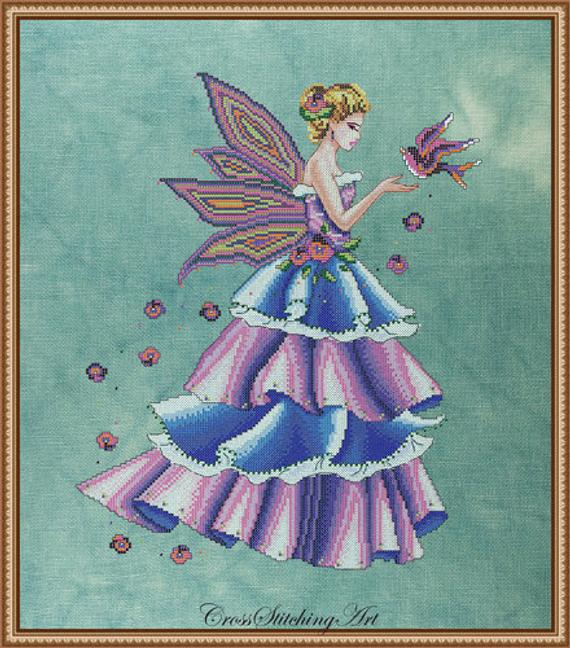 COMPLETE XSTITCH MATERIALS "FLORENCE,THE SPRING FAIRY" by CROSS STITCHING ART DESIGN
