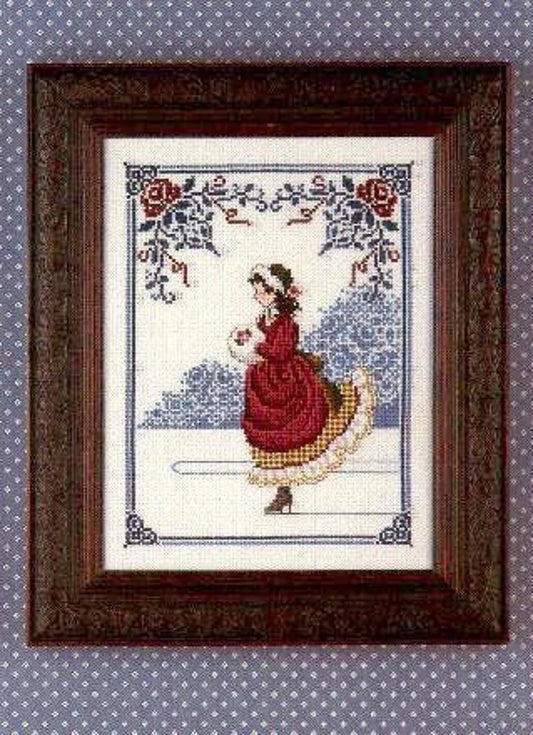 COMPLETE XSTITCH MATERIALS "WINTER ROSE  LL2" by Lavender and Lace