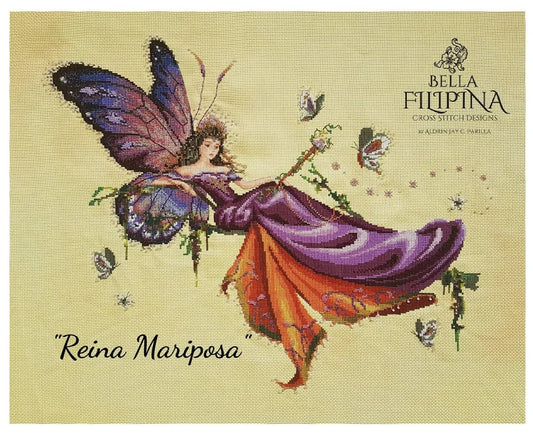 SALE! Complete Xstitch REINA MARIPOSA by Bella Filipina