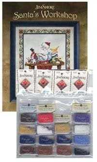 COMPLETE XSTITCH MATERIALS "SANTA'S WORKSHOP" by Jim Shore