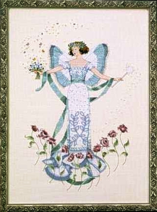 SALE! COMPLETE XSTITCH MATERIALS "APRIL'S BLUE DIAMOND MD47" by Mirabilia