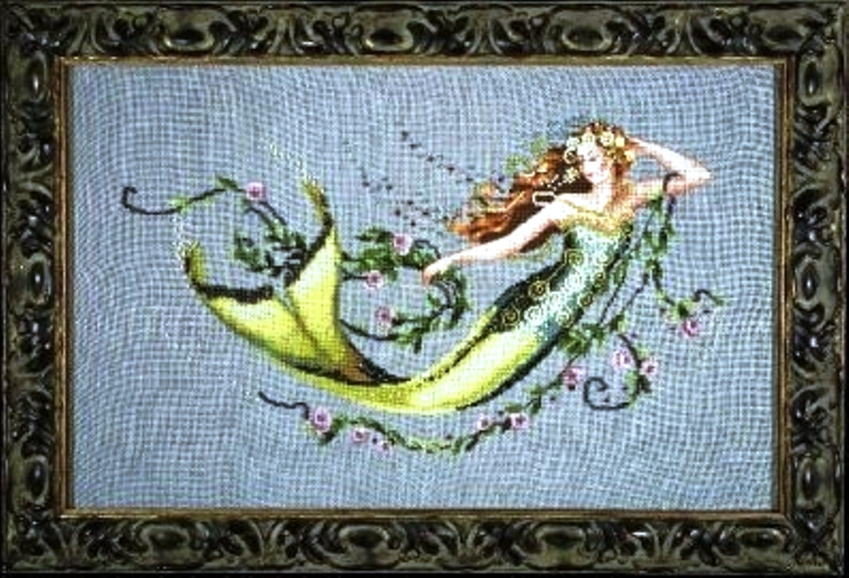 COMPLETE XSTITCH MATERIALS "EMERALD MERMAID MD77" by Mirabilia