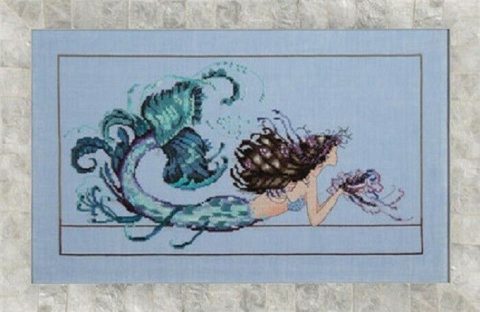 MD134 "MERMAID UNDINE" Chart + Embellishment Pack+Caron