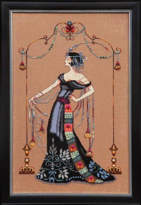 MD135 "AT THE MET" Chart + Embellishment Pack+Caron+Kreinik