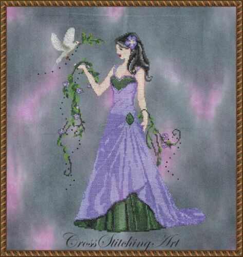 QUEEN of EARTH" Complete Xstitch Materials with 16 Count hand dyed Aida