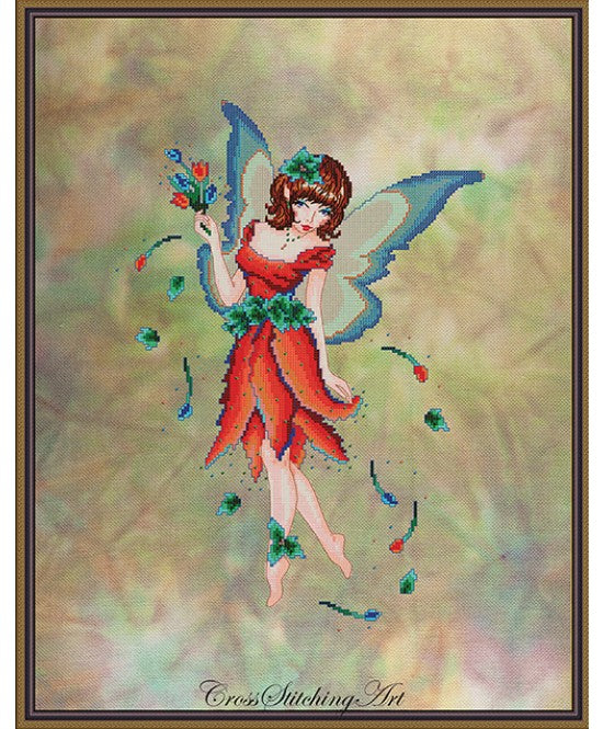 COMPLETE XSTITCH MATERIALS "ANNEKE, THE TULIP FAIRY" by Cross Stitching Art Designs